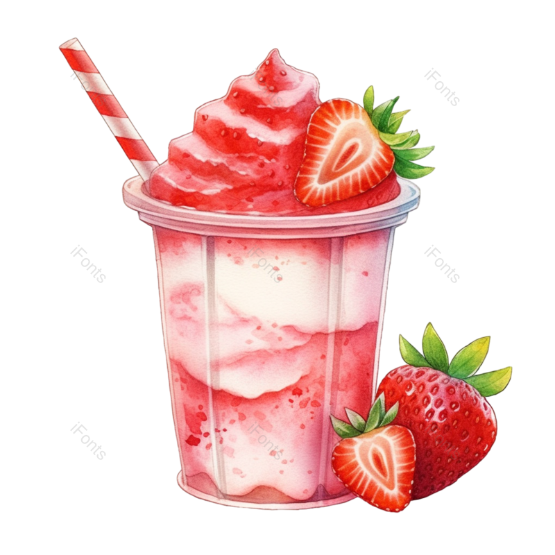 清新图片,健康食物元素,插画PNG,水果免抠素材